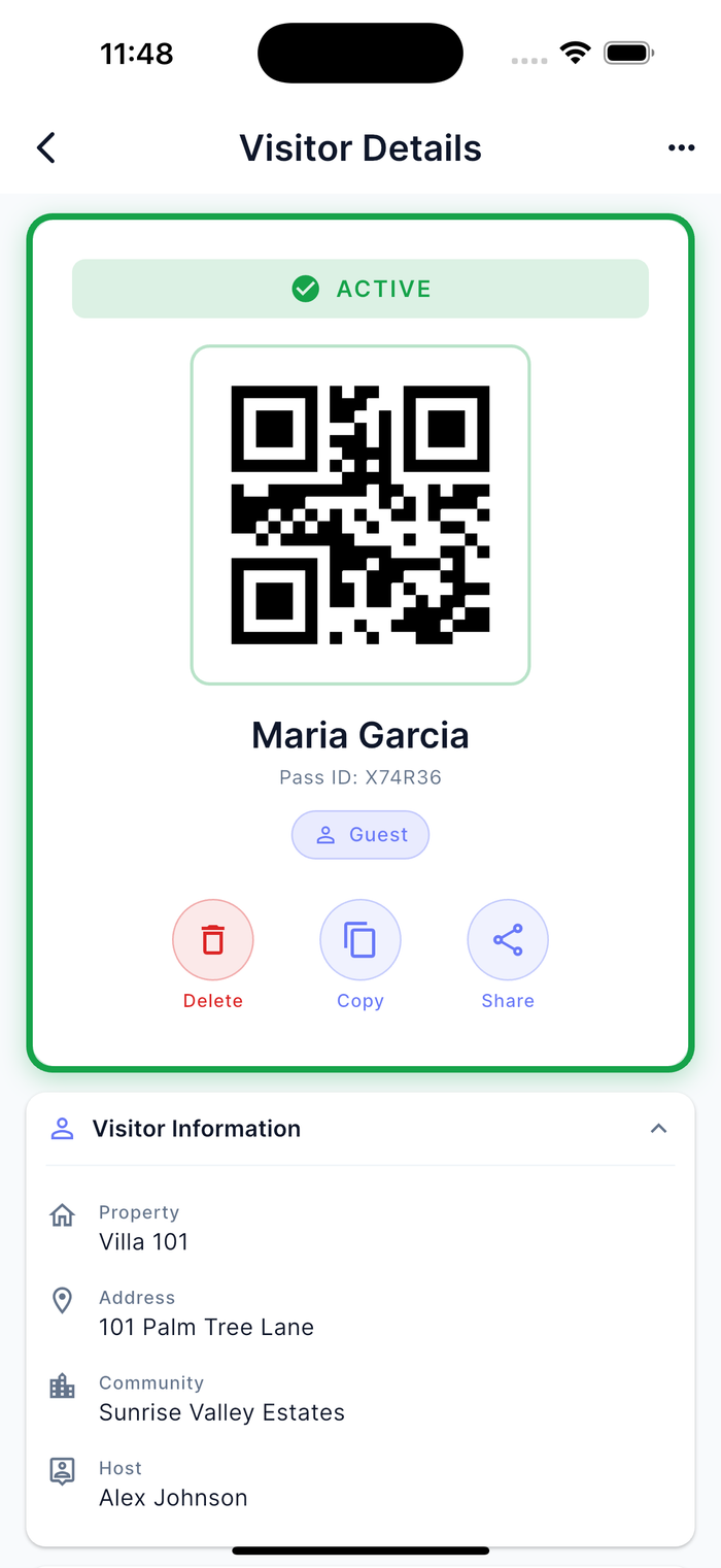QR Code Access Control