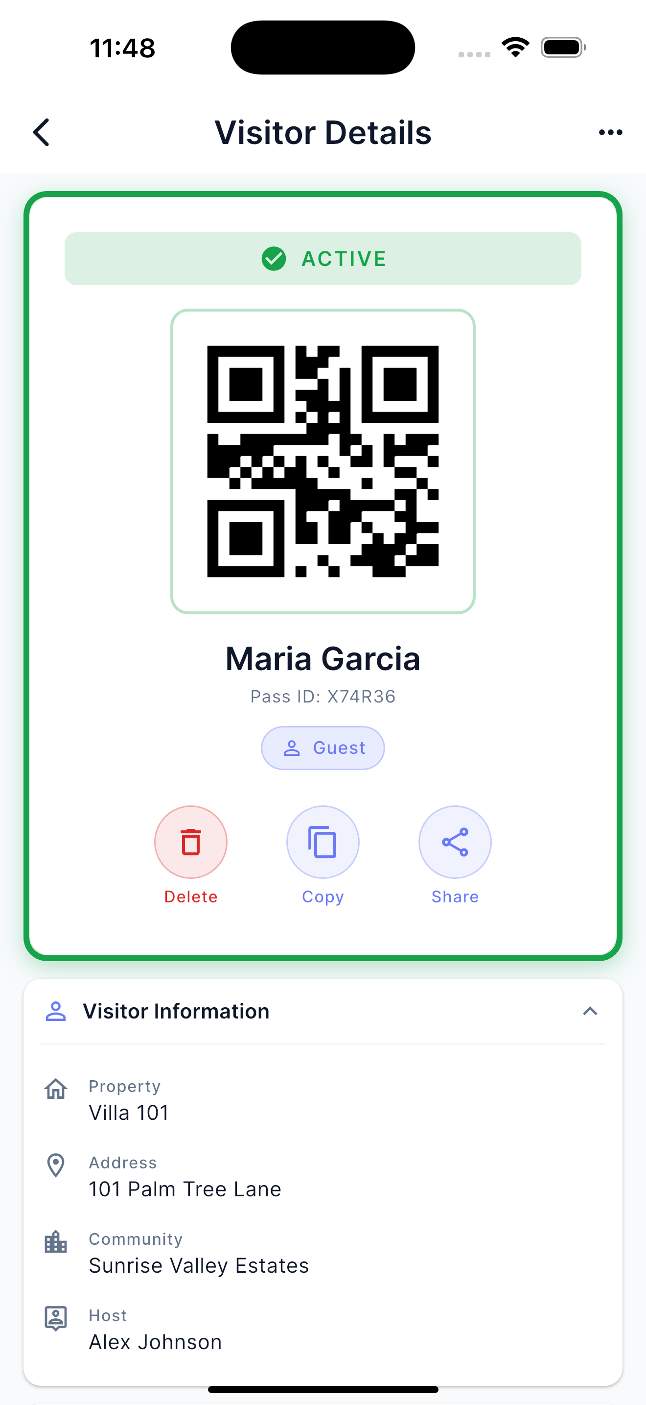 QR Code Access Control