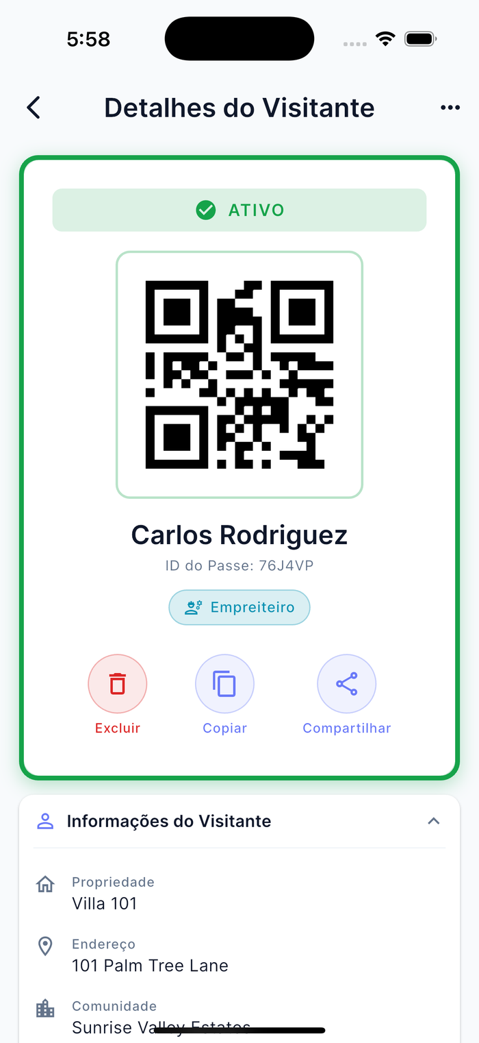 Controle de Acesso por QR